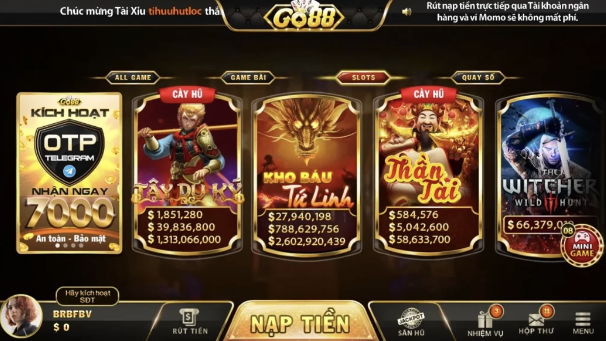 Các bước tham gia kho game Go88
