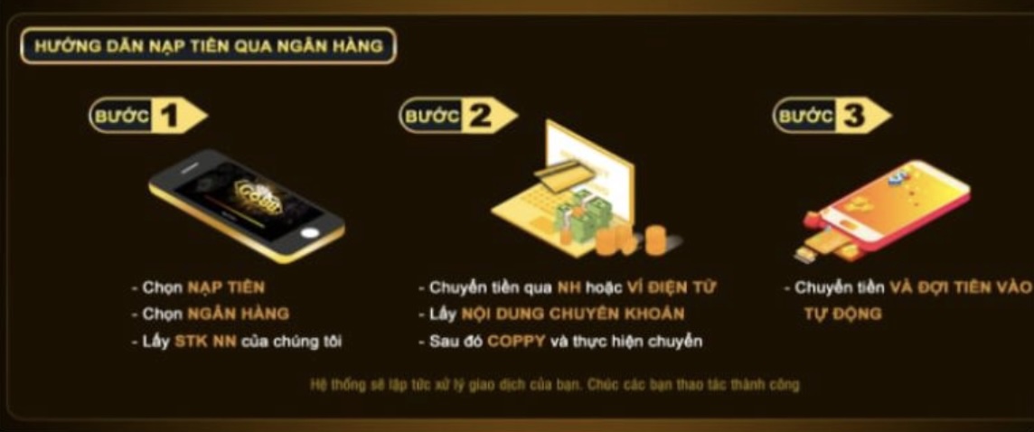 Hướng dẫn các bước nạp tiền Go88 cho người mới