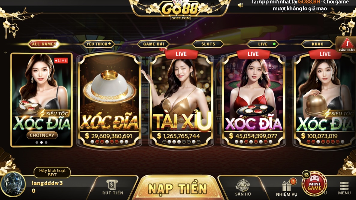 Khám phá game cược Xóc đĩa Go88 chi tiết